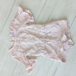 Catherine Malandrino Girls pink retro lace jumper